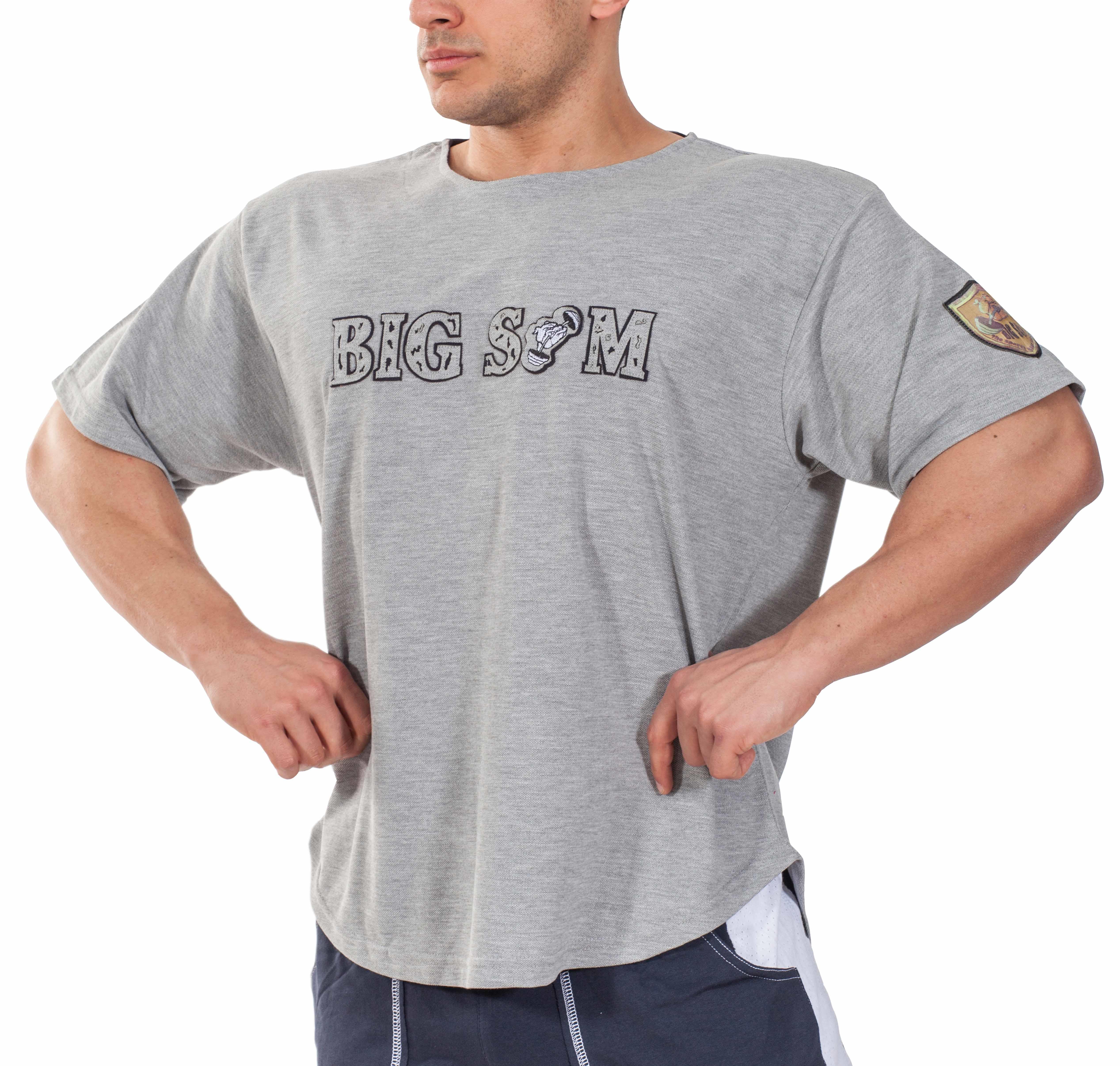 Oversize Gri Spor T-shirt Big Sam 3154