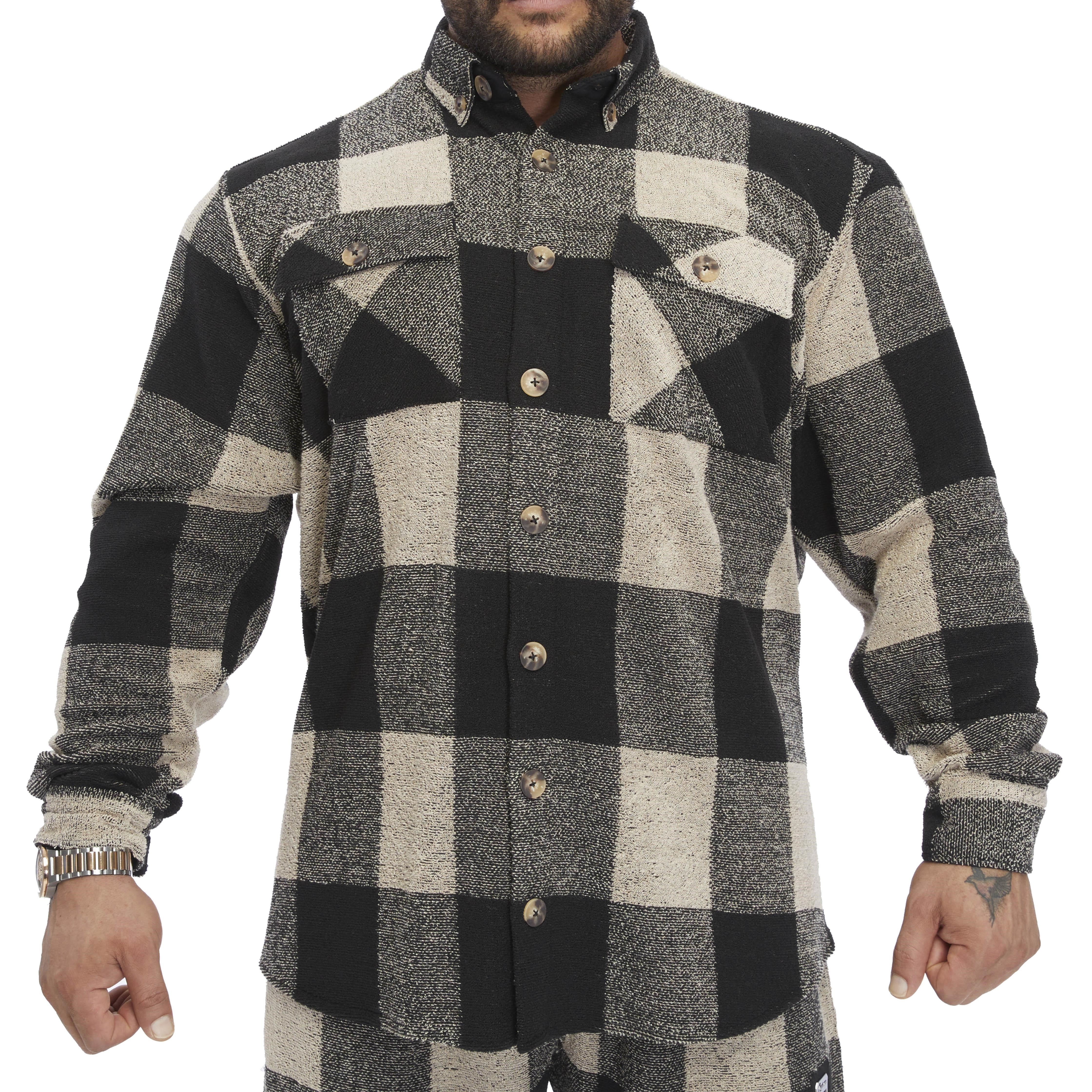 Oversize Havlu Kışık Oduncu Gömlek BGSM 5058