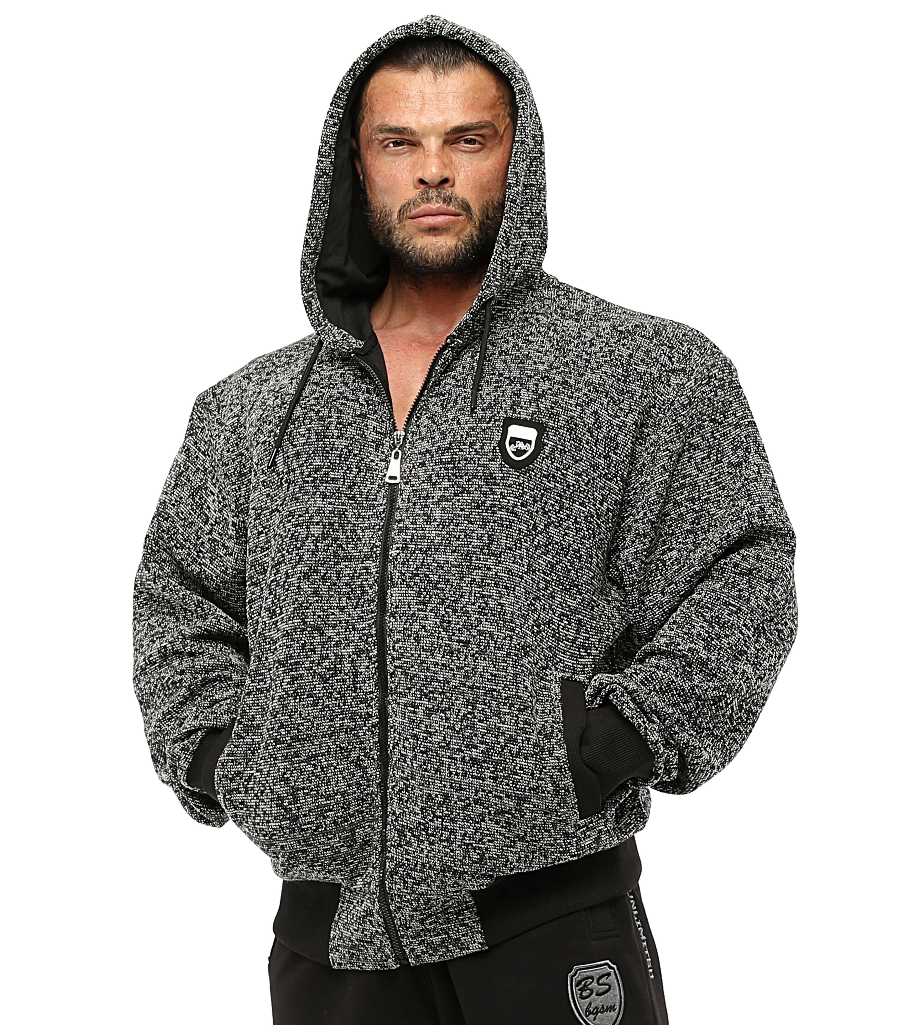 Oversize Kapşonlu Eşofman Üstü Kışlık Spor Ceket BGSM 3641