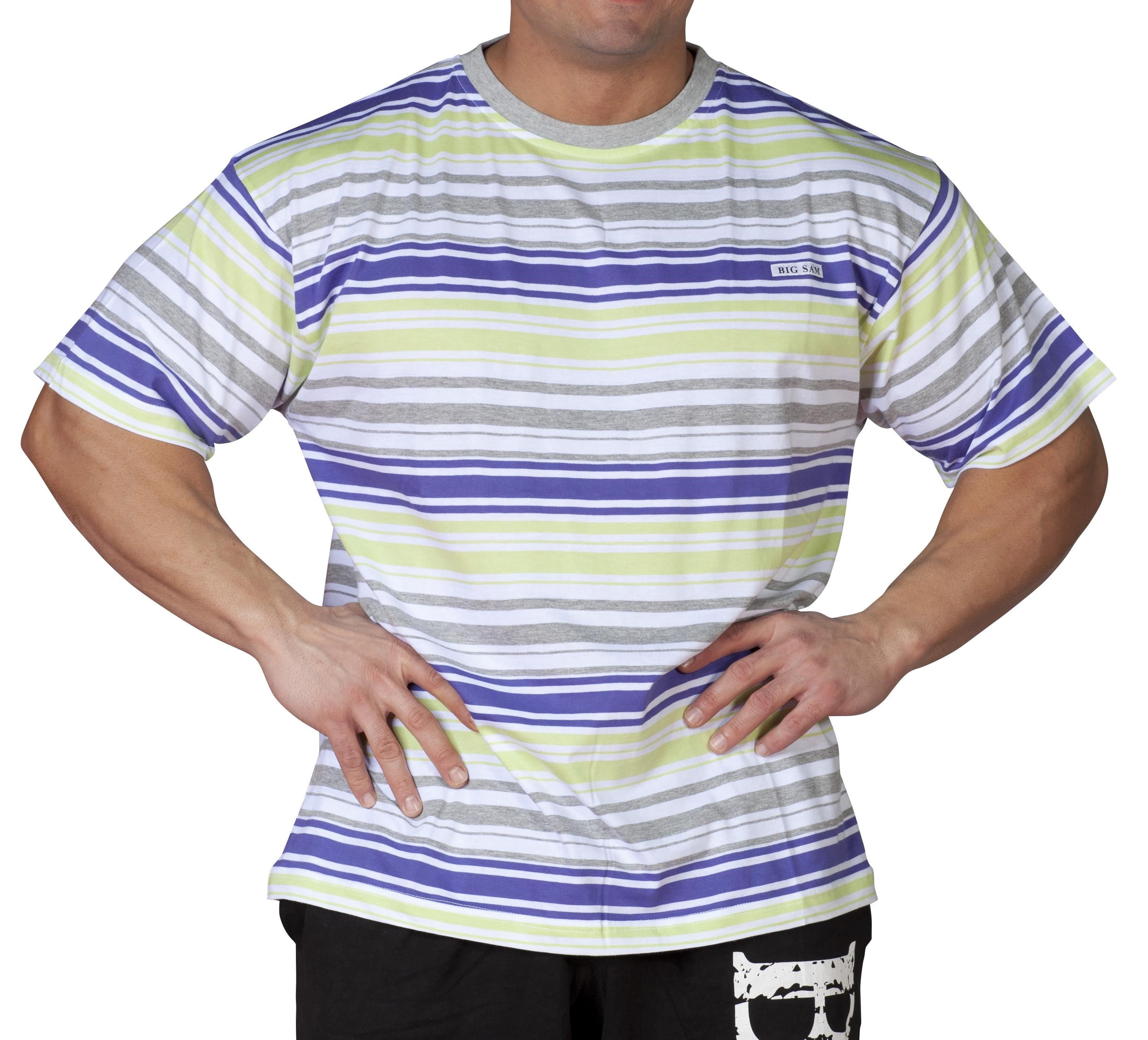 Oversize Renkli Tişört Big Sam 2595