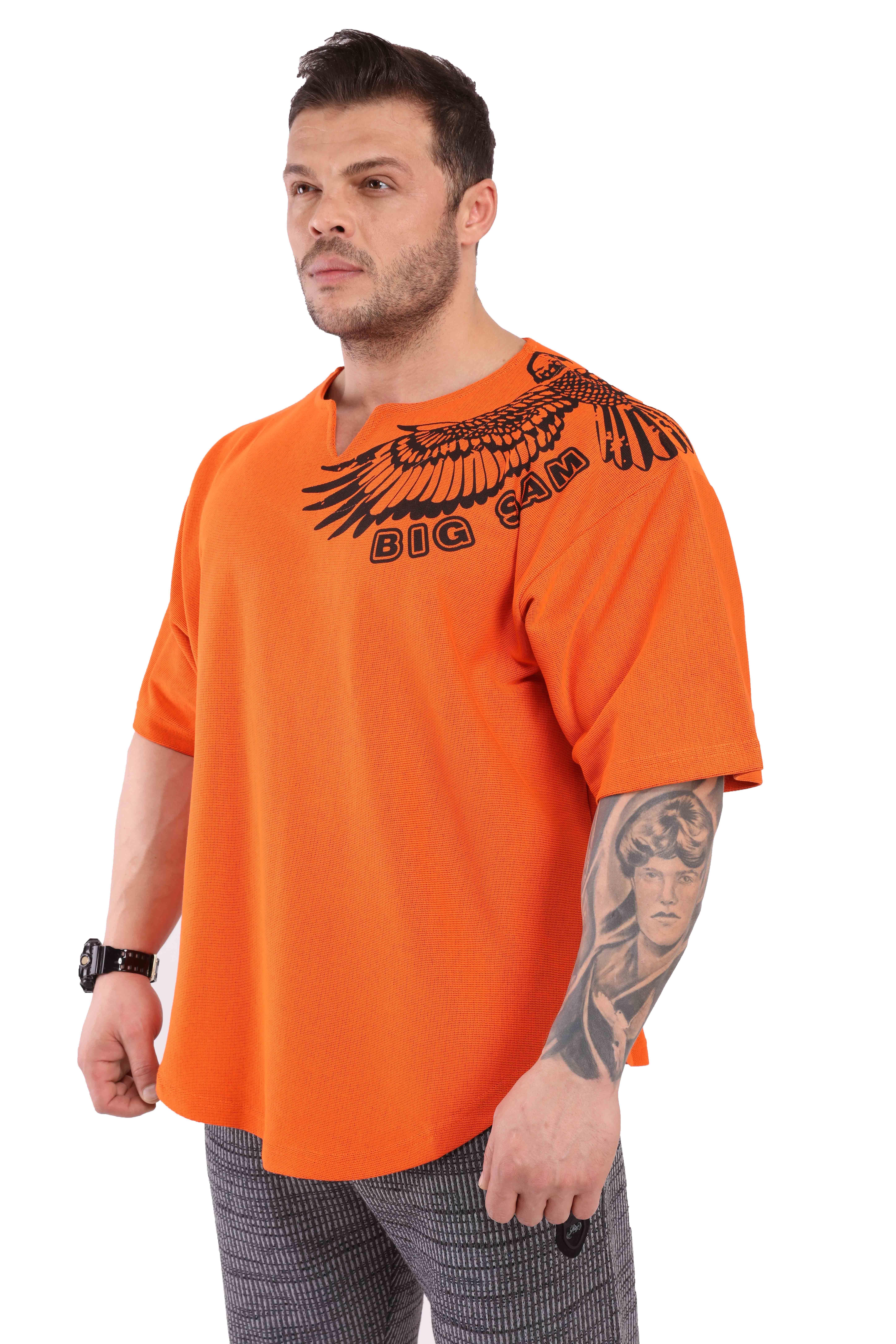 Oversize T-shirt Geniş Kesim Pamuklu Rag Top Big Sam 3242
