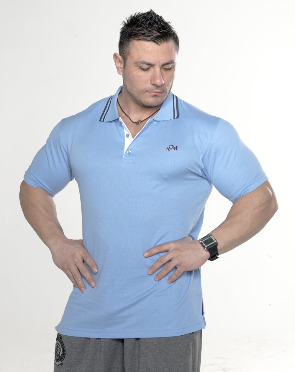 Polo Yaka Pamuklu Tişört Big Sam 2702