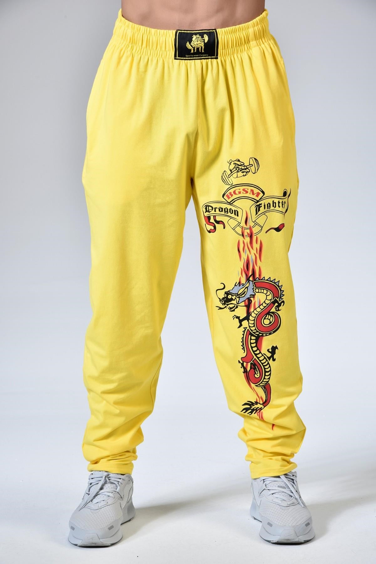Sarı Body Pantolon Şalvar Kesim Eşofman Big Sam 1055