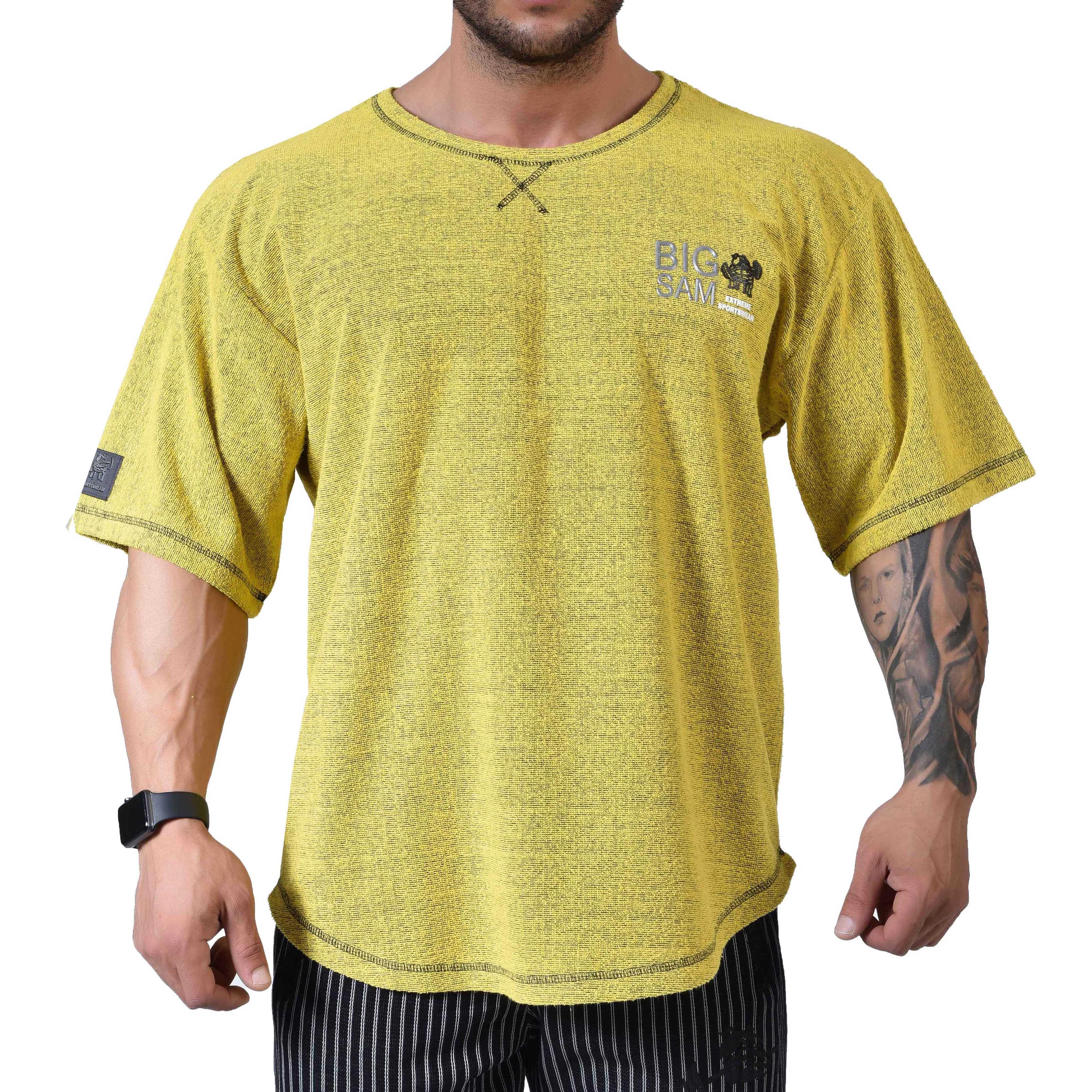 Sarı Havlu Antrenman Tişörtü Big Sam 3197