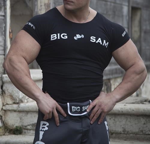 Siyah Slim Fit Streç Tişört Big Sam 2799