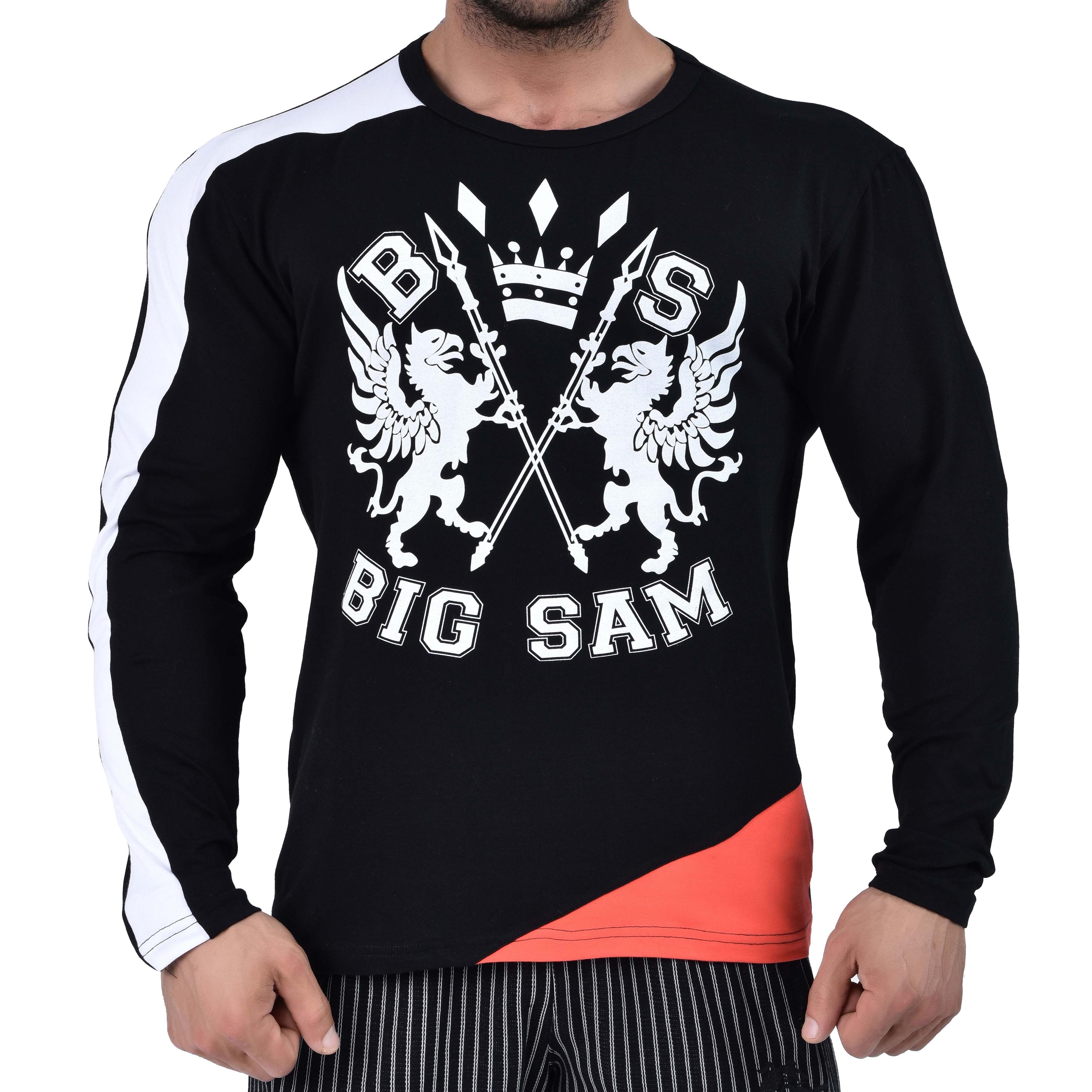 Siyah Slim Fit Sweatshirt Big Sam 4594
