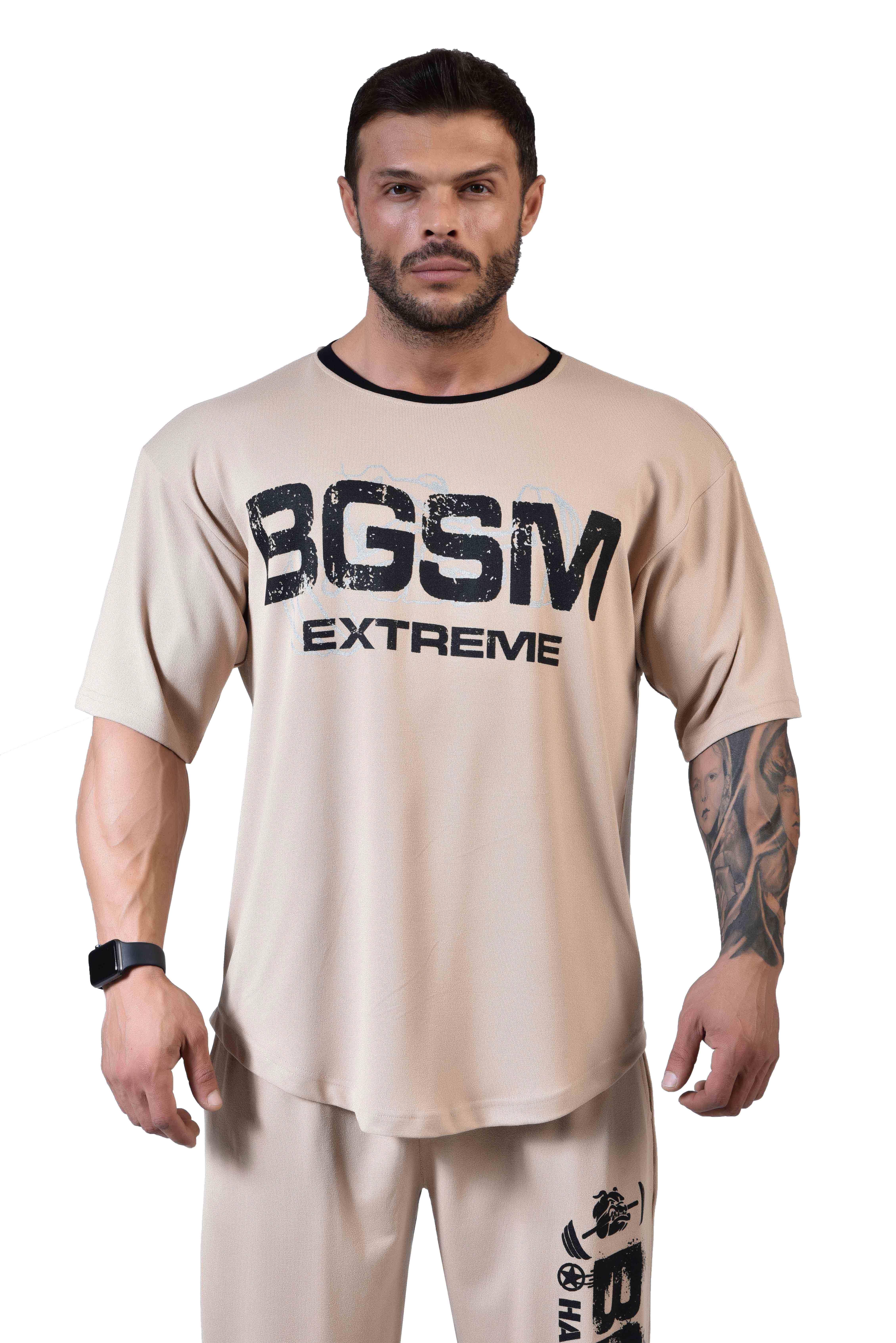 Spor T-shirt Oversize Gym Antrenman Üstü Big Sam 3311