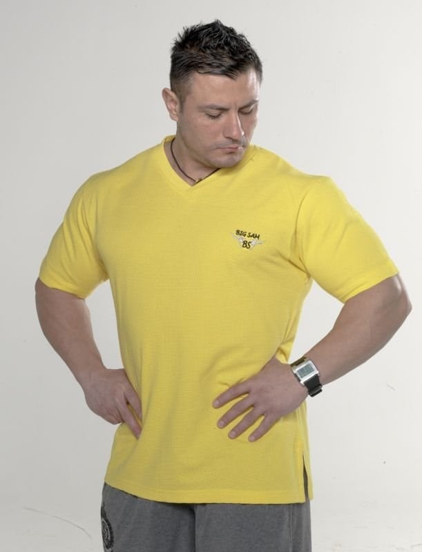 Spor T-shirt Pamuklu, V Yaka Big Sam 2725