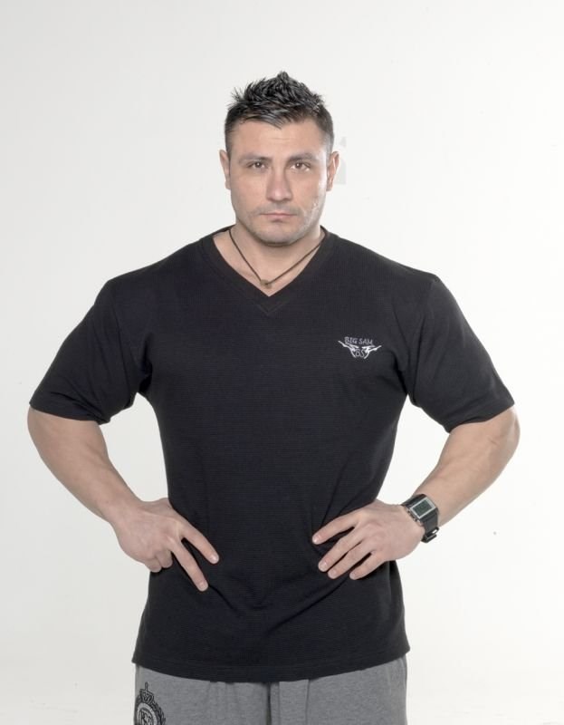 Spor T-shirt V Yaka Pamuklu Big Sam 2728