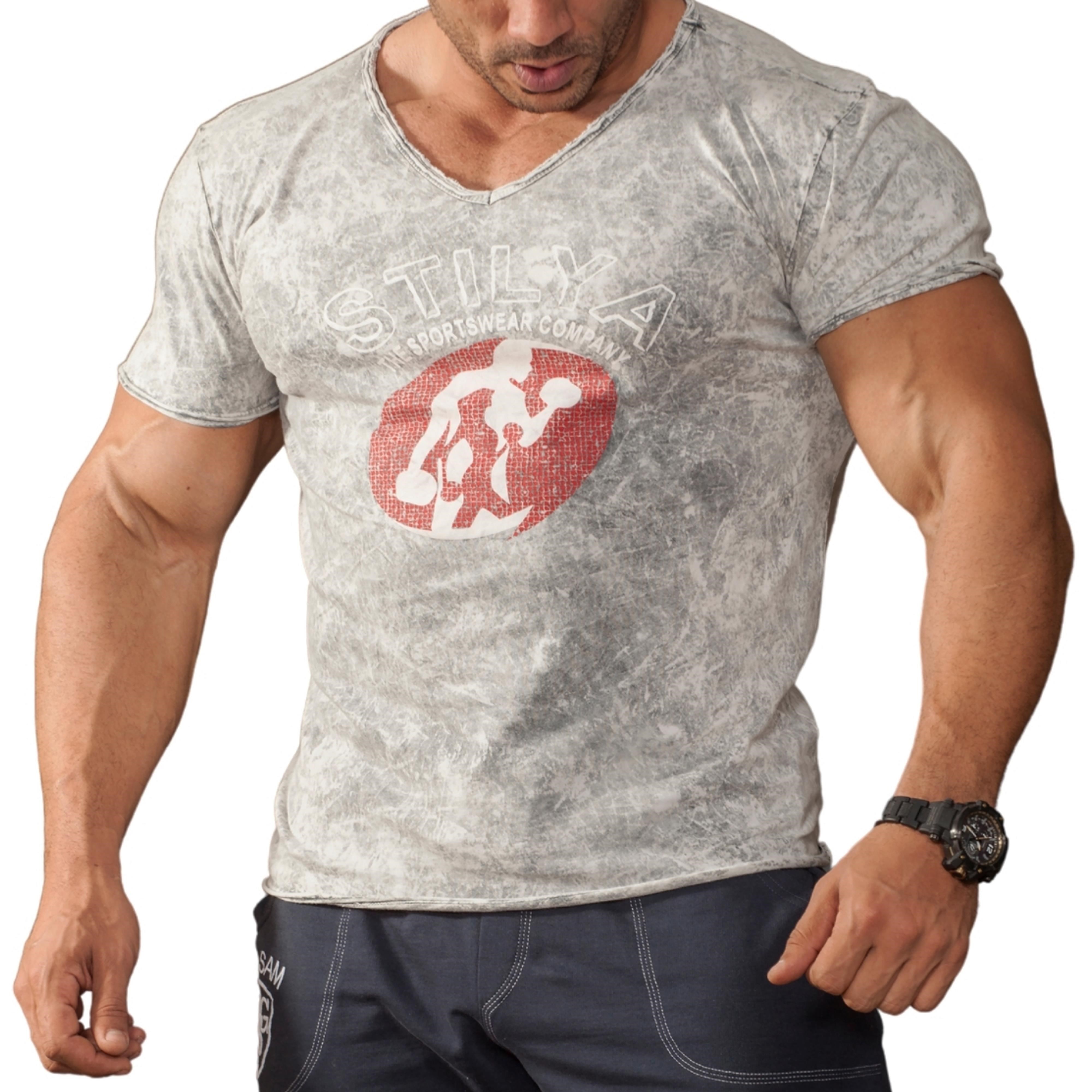 Yıkamalı Slim Fit Tişört Stilya 2870