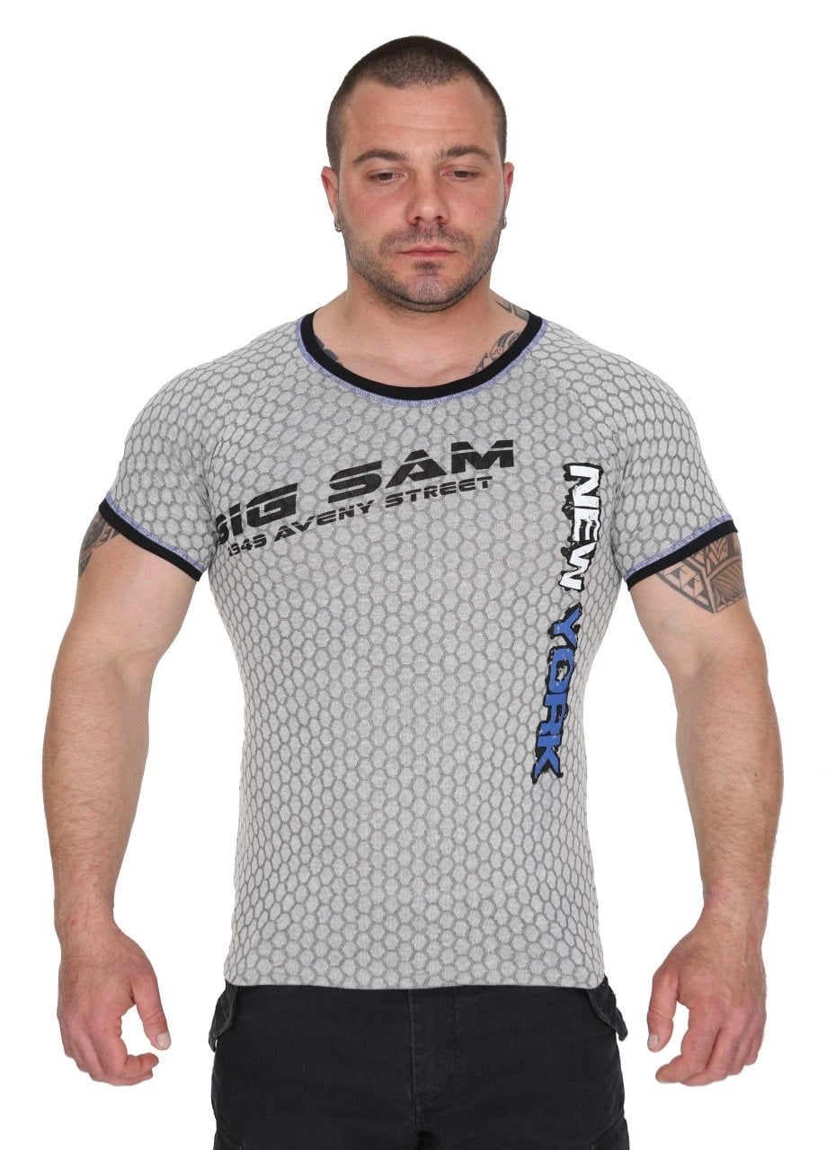 Zırh Desenli Fit Tişört Big Sam 2882