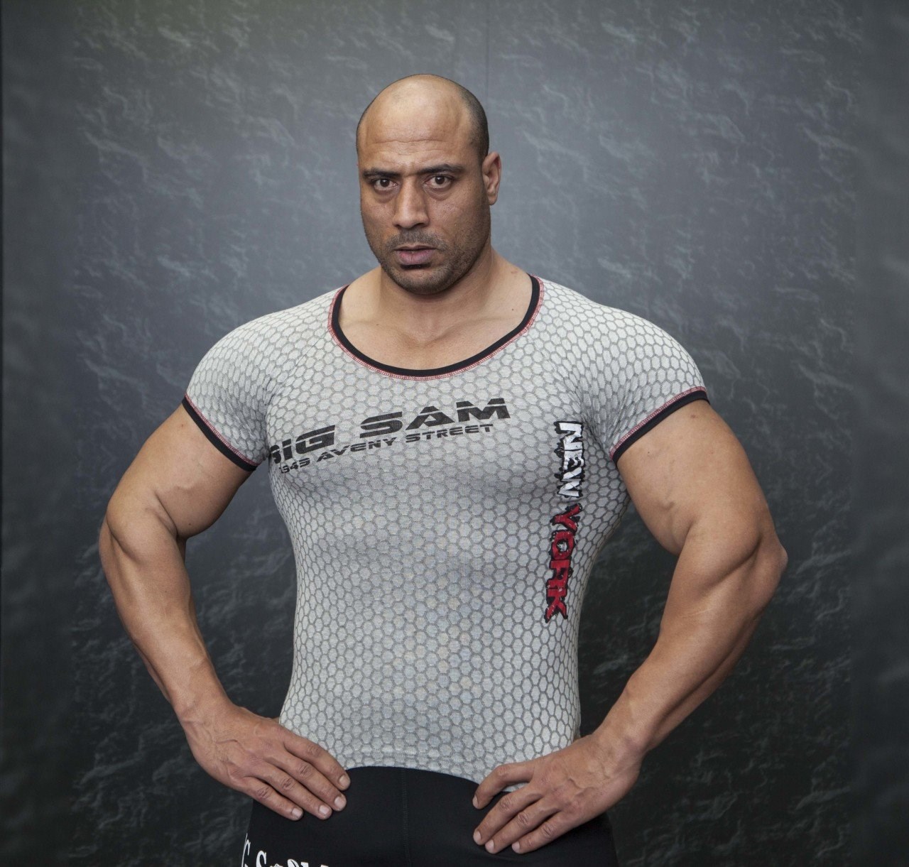 Zırh Desenli Fitness Tişört Big Sam 2881
