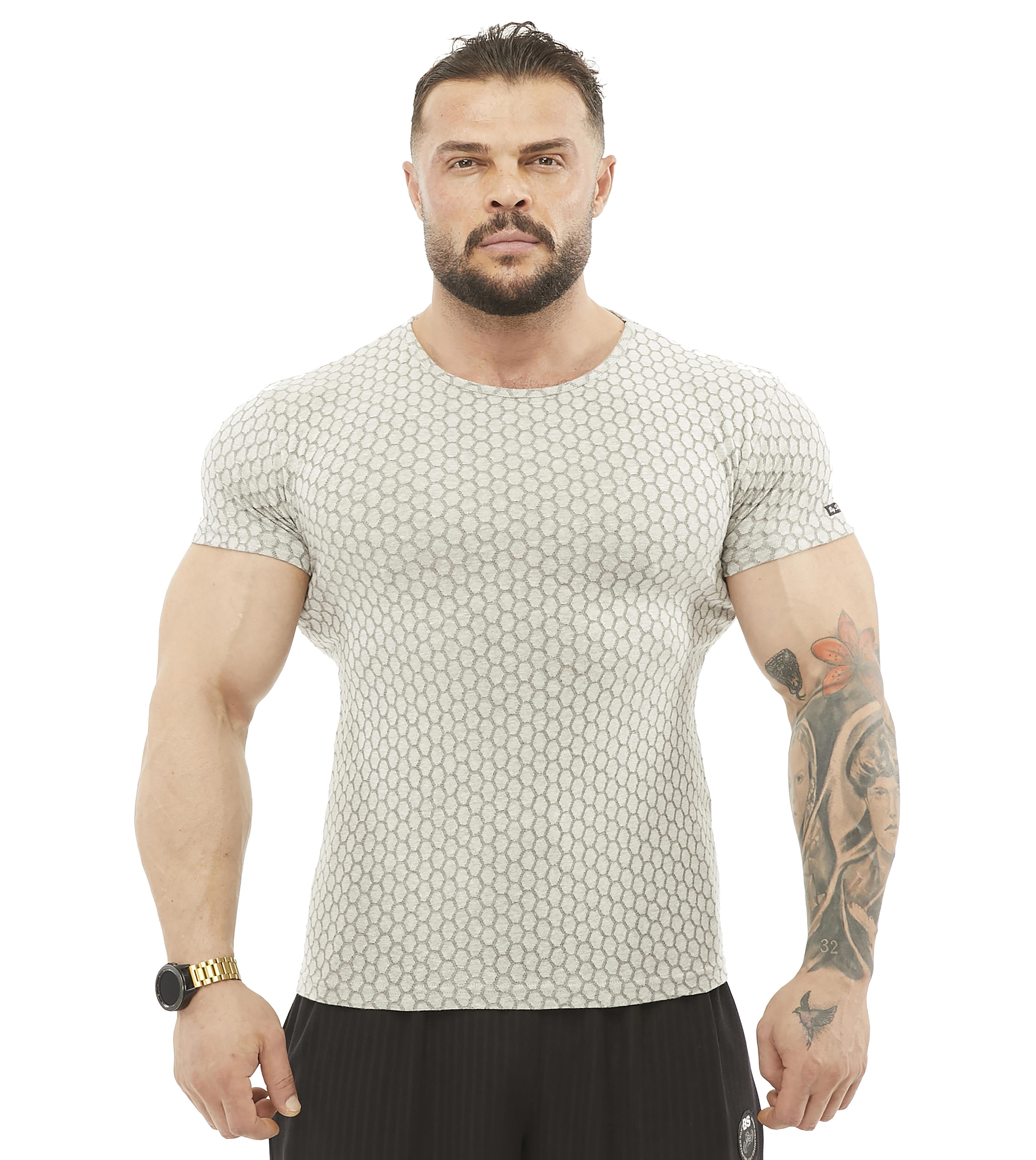 Zırh Desenli Slim Fit Tişört Big Sam 2813