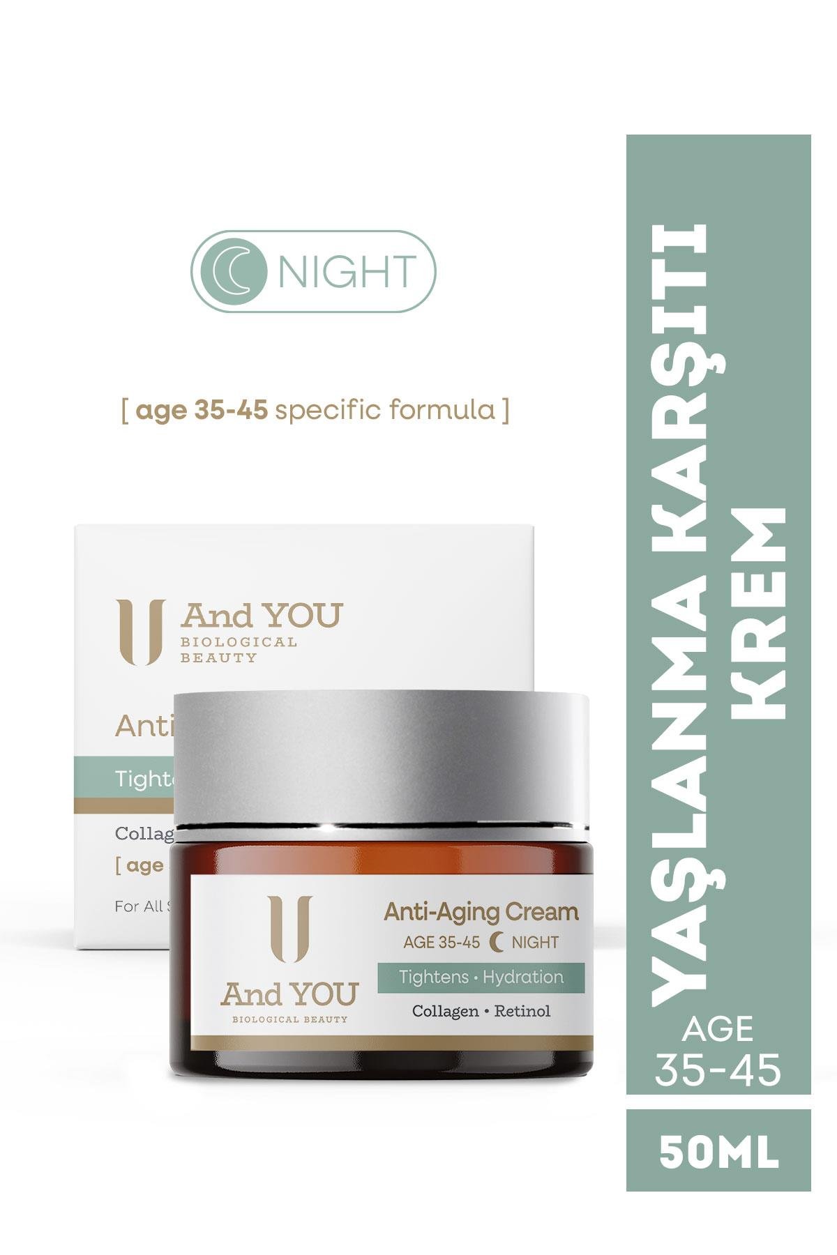 And You Anti -Aging Cream Night / Yaşlanma Karşıtı Krem Gece (35-45 Yaş) 50 ml
