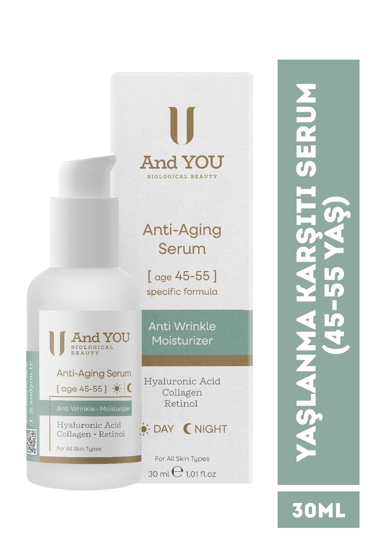 And You Anti Aging Serum Day & Night / Yaşlanma Karşıtı Serum (45-55 Yaş) 30 ml