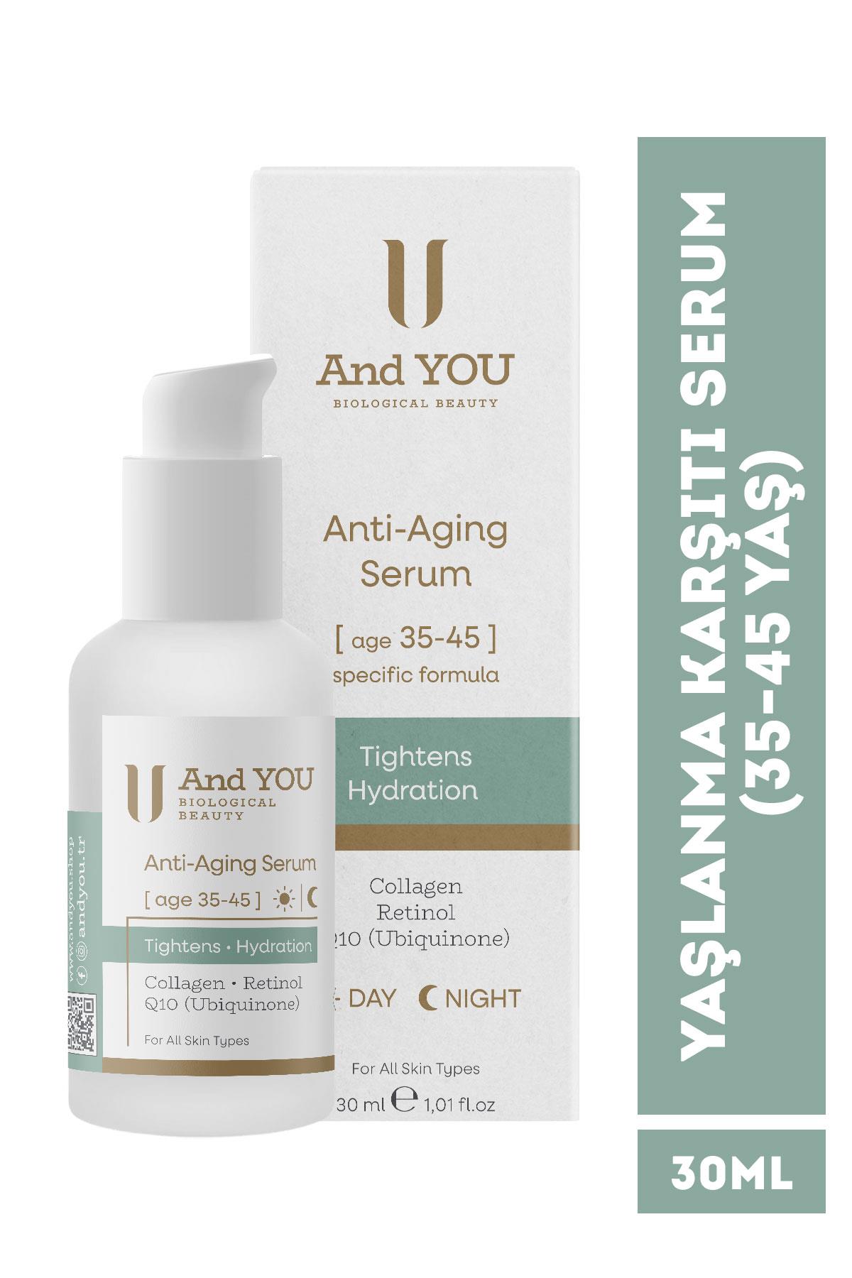 And You Anti -Aging Serum Day & Night / Yaşlanma Karşıtı Serum (35-45 Yaş) 30 ml
