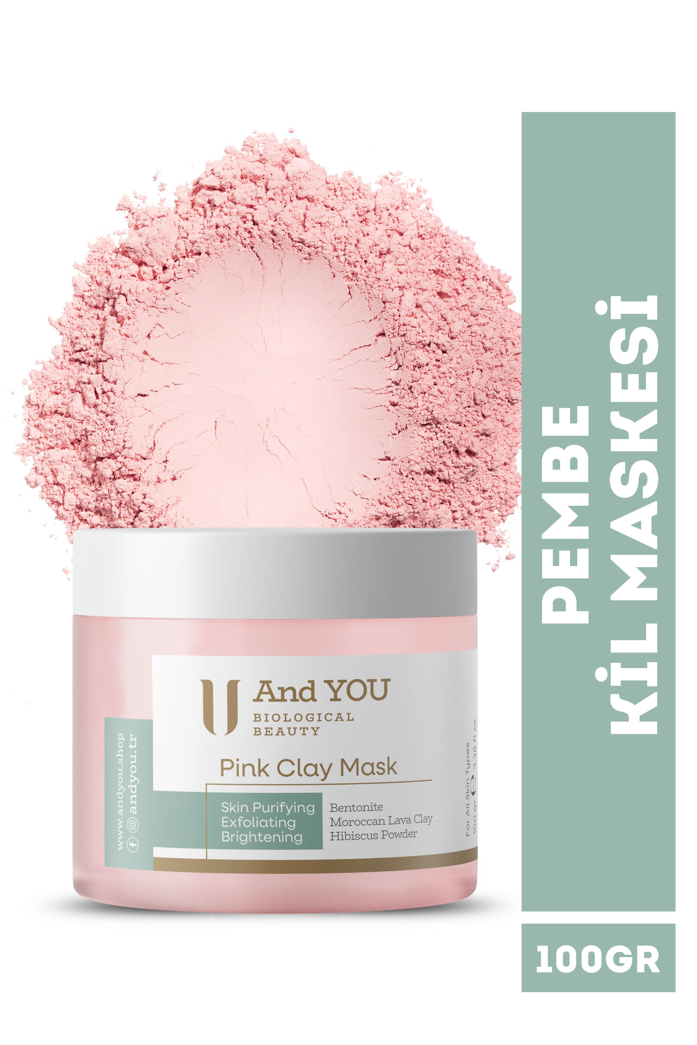 And You PINK CLAY MASK / Pembe Kil Maskesi 100 gr