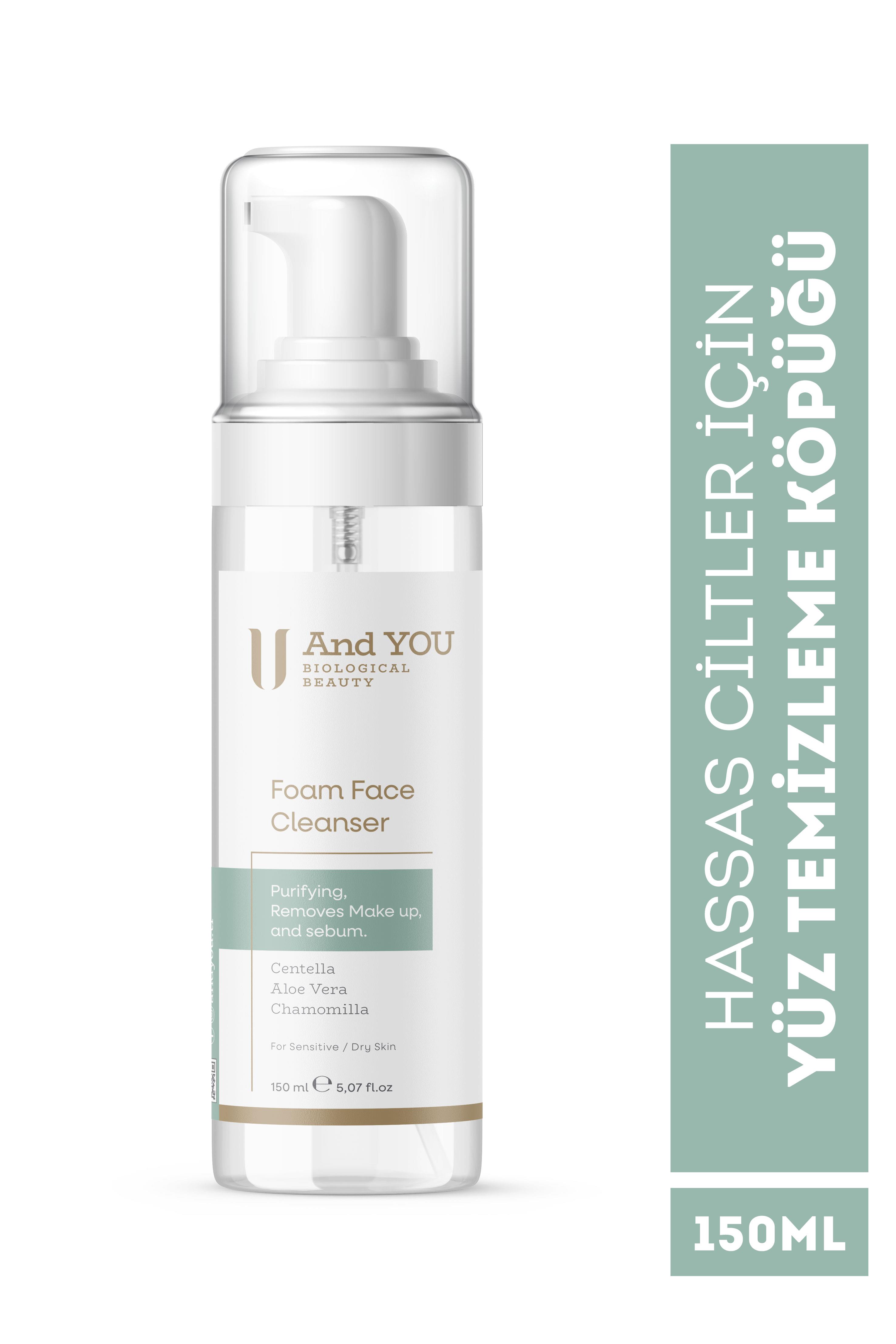 And You Foam Face Clenser / Hassas Ciltler İçin Yüz Temizleme Köpüğü 150 ml