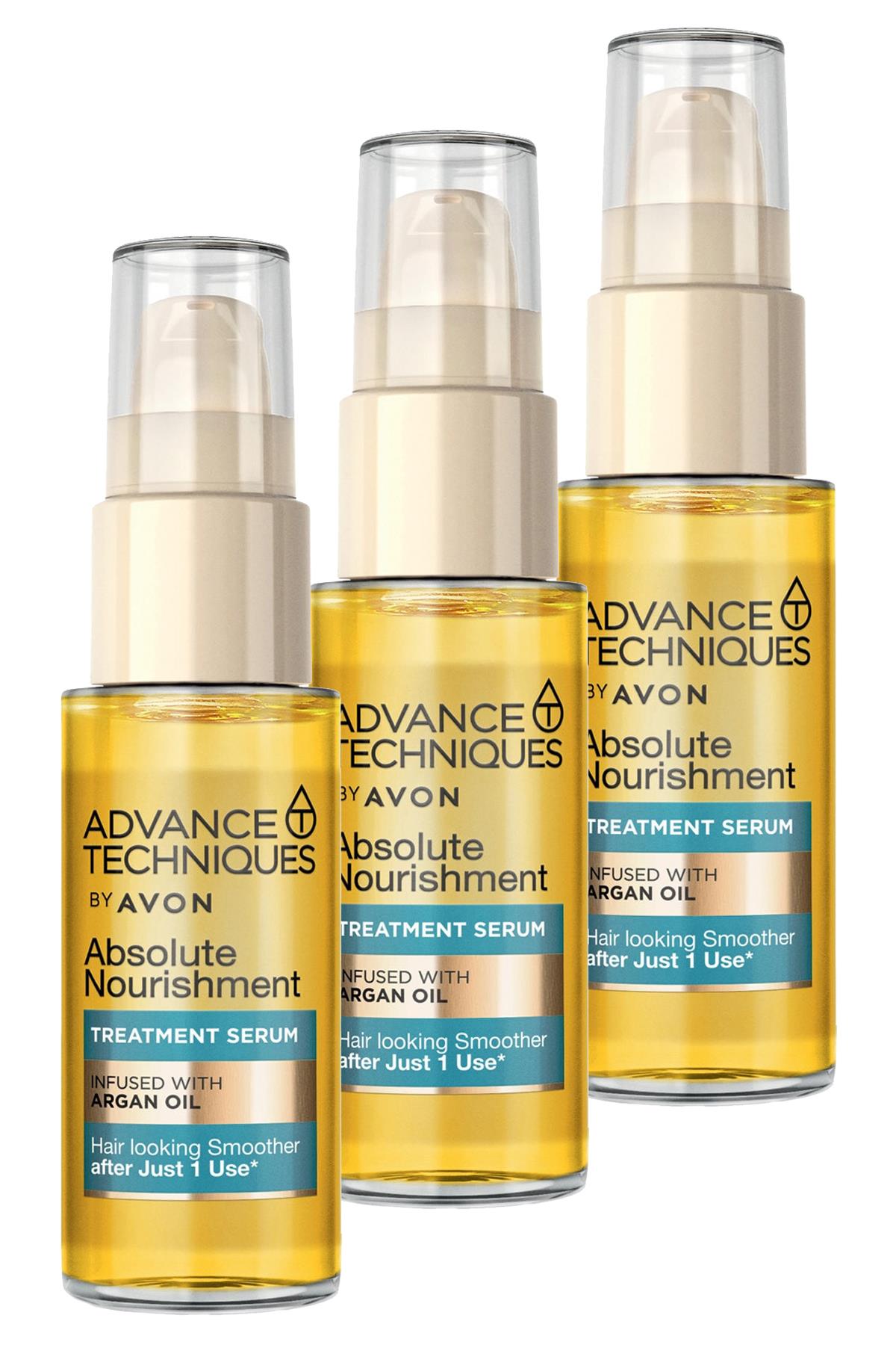 Avon Advance Techniques Argan Yağı Içeren Besleyici Saç Serumu 30 ml 3'lü Set