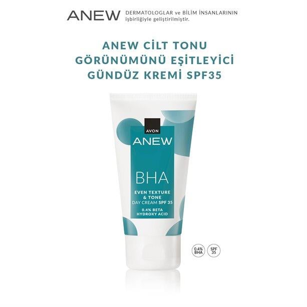 Avon Anew BHA Cilt Tonu Görünümünü Düzgünleştiren Gündüz Kremi Spf 35 50 ml