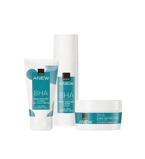 Avon Anew BHA Cilt Tonu Görünümünü Düzgünleştiren Krem Serum ve Ped Seti