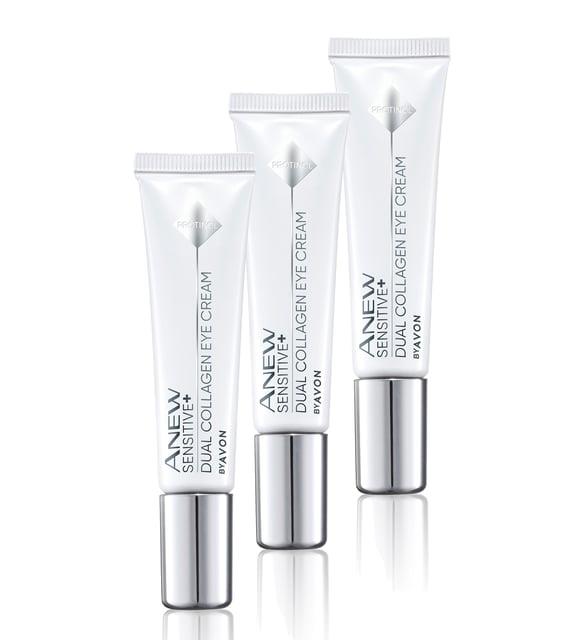 Avon Anew Sensitive Hassas Ciltlere Özel İkili Kolajen Göz Kremi 15 ml. Üçlü Set