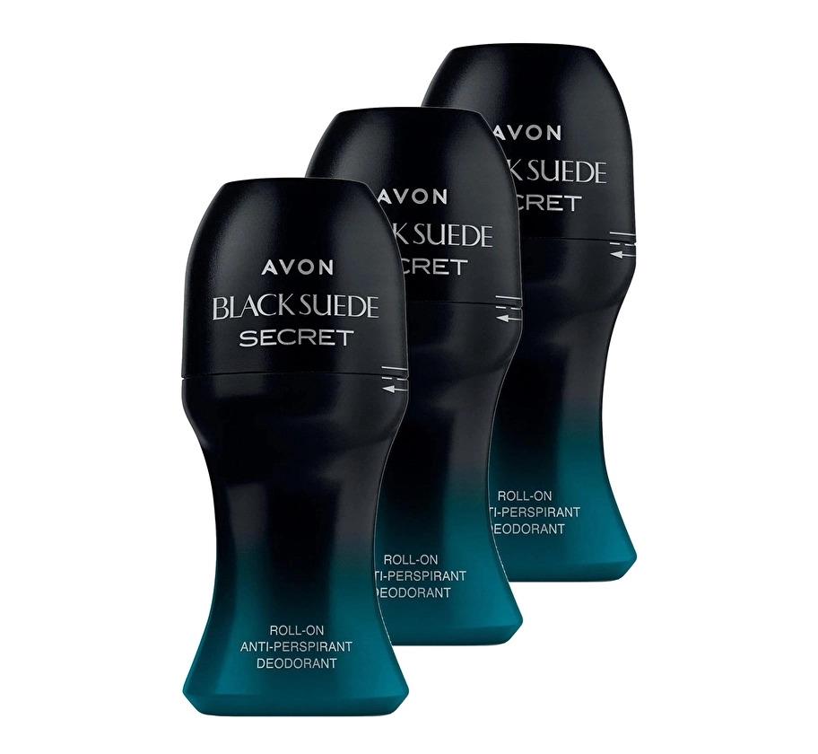 Avon Black Suede Secret Erkek Rollon 50 Ml. Üçlü Set