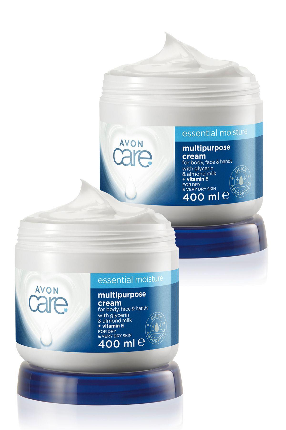Avon Care Gliserin ve Badem Sütü içeren Nemlendirici El Yüz ve Vücut Kremi 400 Ml. İkili Set