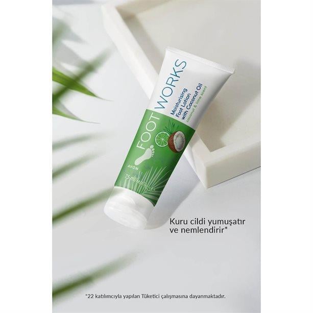 Avon Footworks Hindistan Cevizi ve Misket Limonu İçeren Ayak Losyonu 75ml