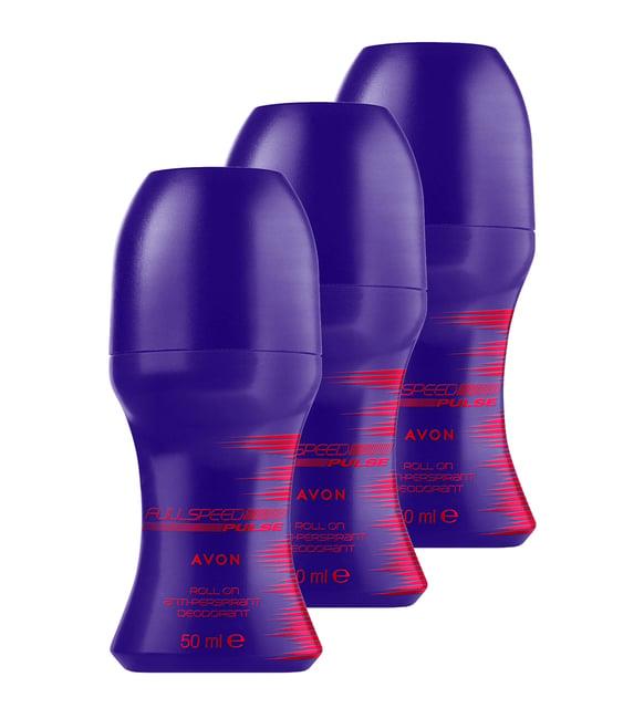 Avon Full Speed Pulse Erkek Rollon 50 ml. Üçlü Set