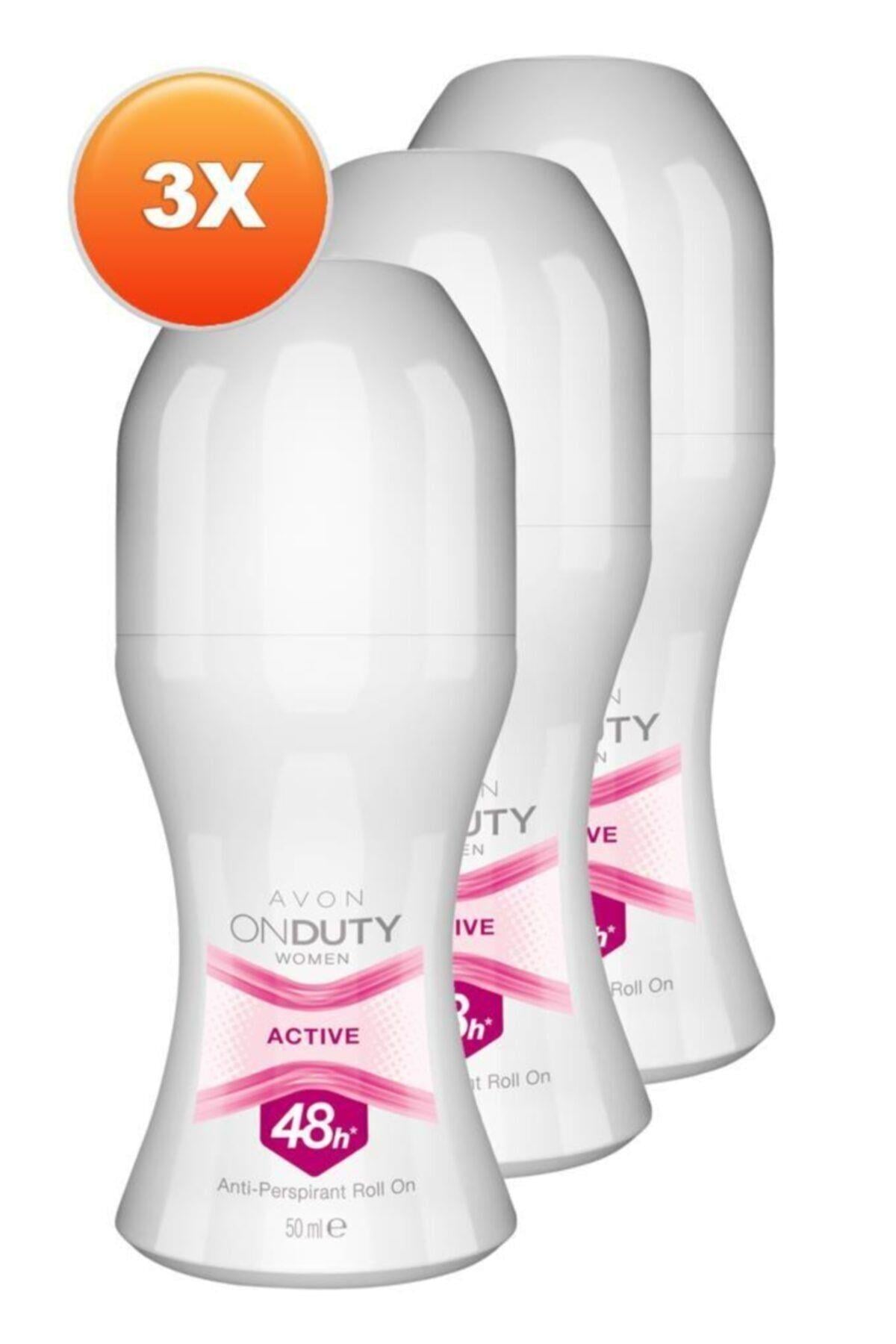 Avon Onduty Active Kadın Rollon 50 Ml. Üçlü Set