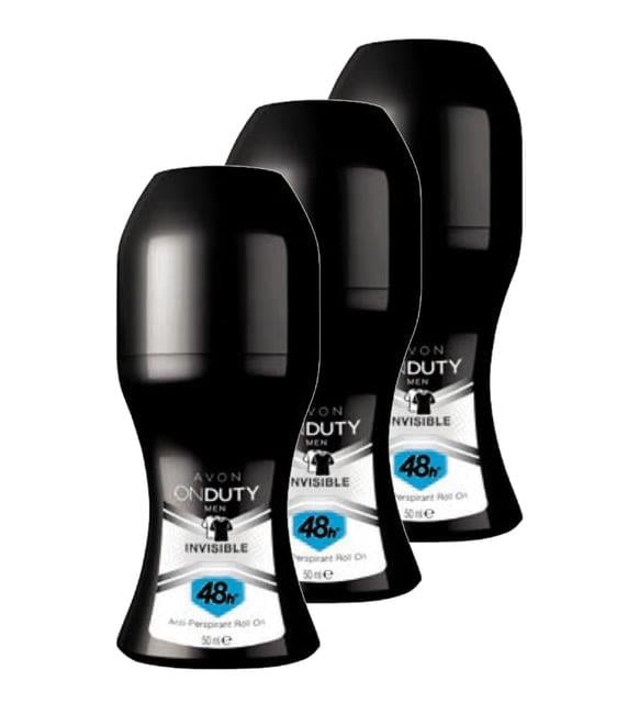 Avon OnDuty Invisible Erkek Rollon 50 Ml. Üçlü Set