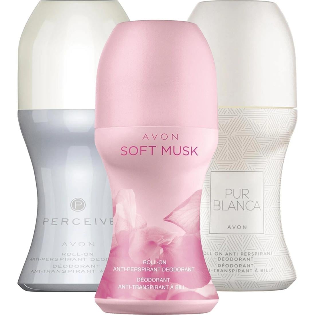 Avon Pur Blanca Perceive ve Soft Musk Kadın Rollon. Üçlü Set