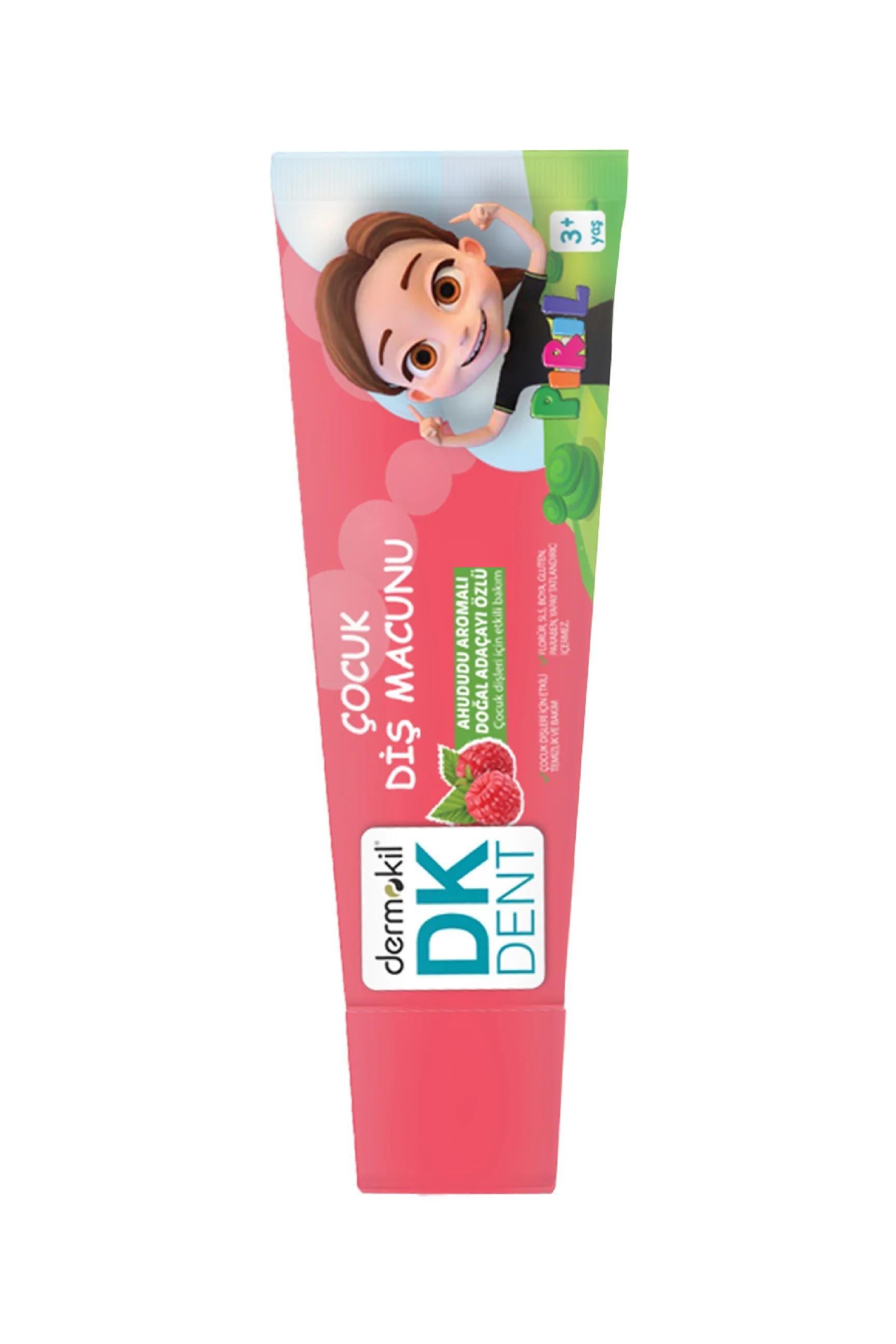Dermokil Dent Dk Pırıl Ahududu Aromalı Florürsüz Çocuk Diş Macunu 50ml