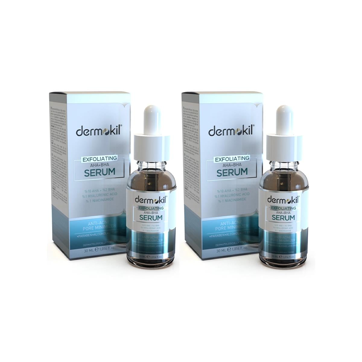 Dermokil Exfoliating Aha+ Bha Niacinamide Serum 30 ml. İkili Set