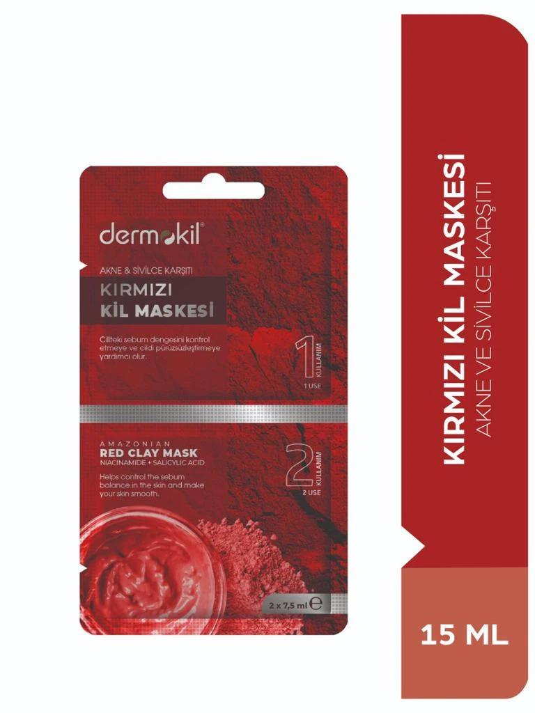 Dermokil Kırmızı Kil Maskesi(Akne ve Sivilce Karşıtı) 2 x 7,5 ml