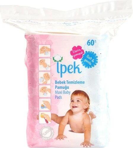 İpek Bebek Temizleme Pamuğu 60'Lı