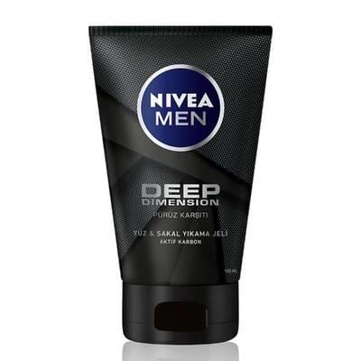 Nivea Men Deep Dimension Yüz ve Sakal Temizleme Jeli 100ml