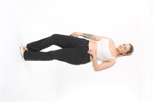 Büyük Beden İspanyol Paça Kot Füme