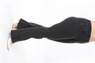 Büyük Beden İspanyol Paça Kot Füme