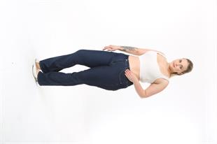 Büyük Beden İspanyol Paça Kot Lacivert