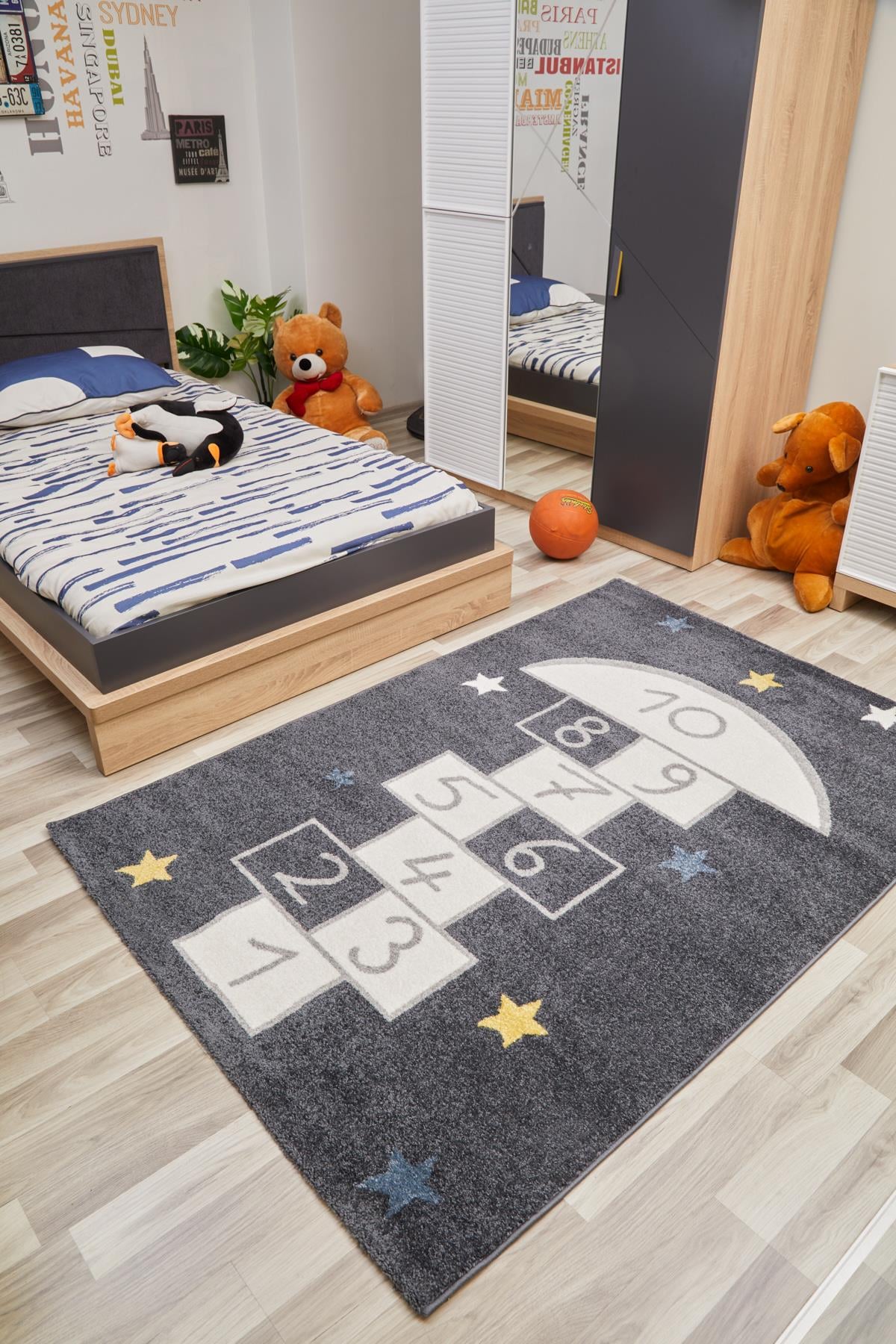KIDSKids Çocuk Odası Halısı Antialerjik Tozumaz Bebek Odası Halısı KDS-01