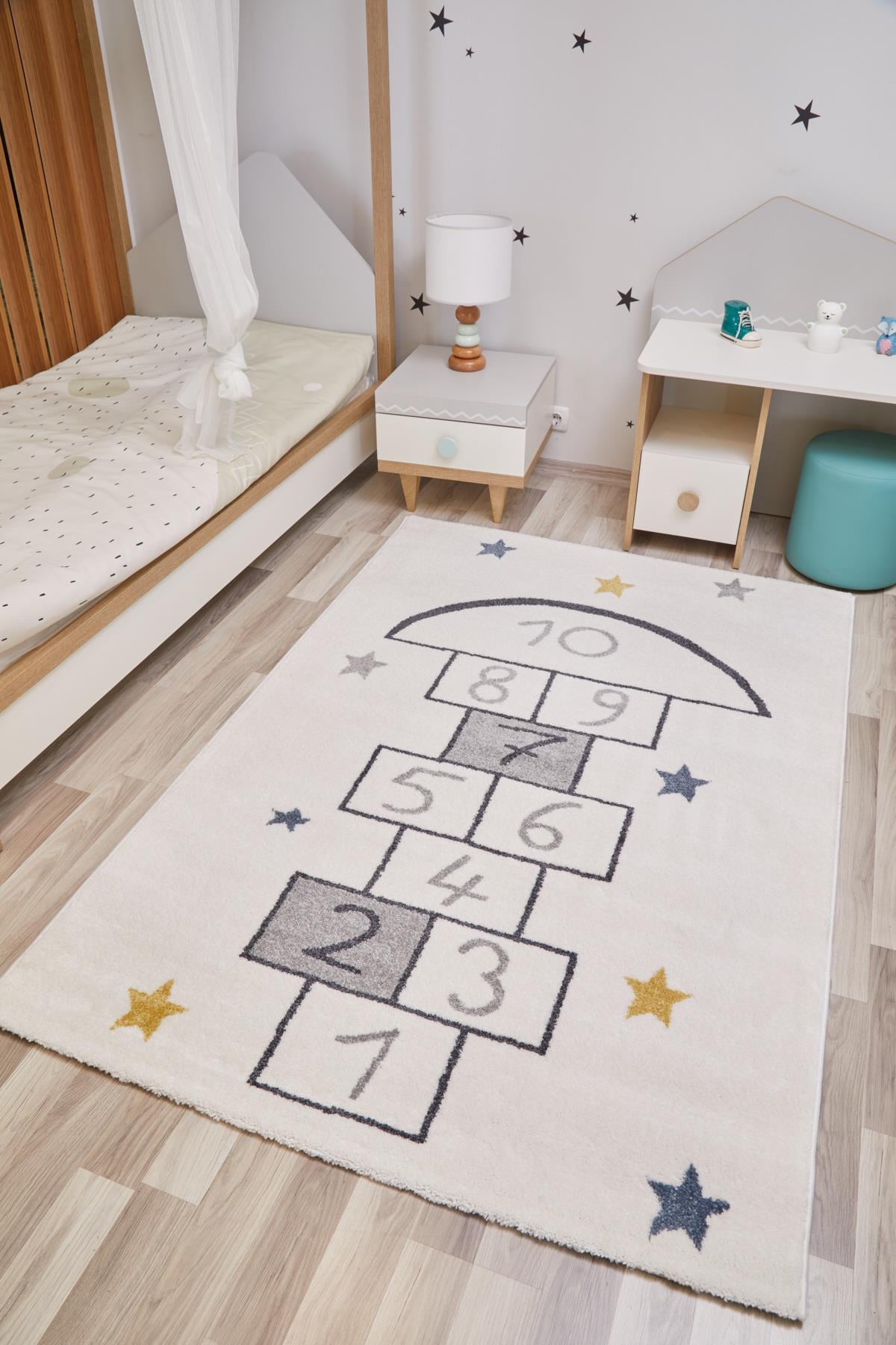KIDSKids Çocuk Odası Halısı Antialerjik Tozumaz Bebek Odası Halısı KDS-02