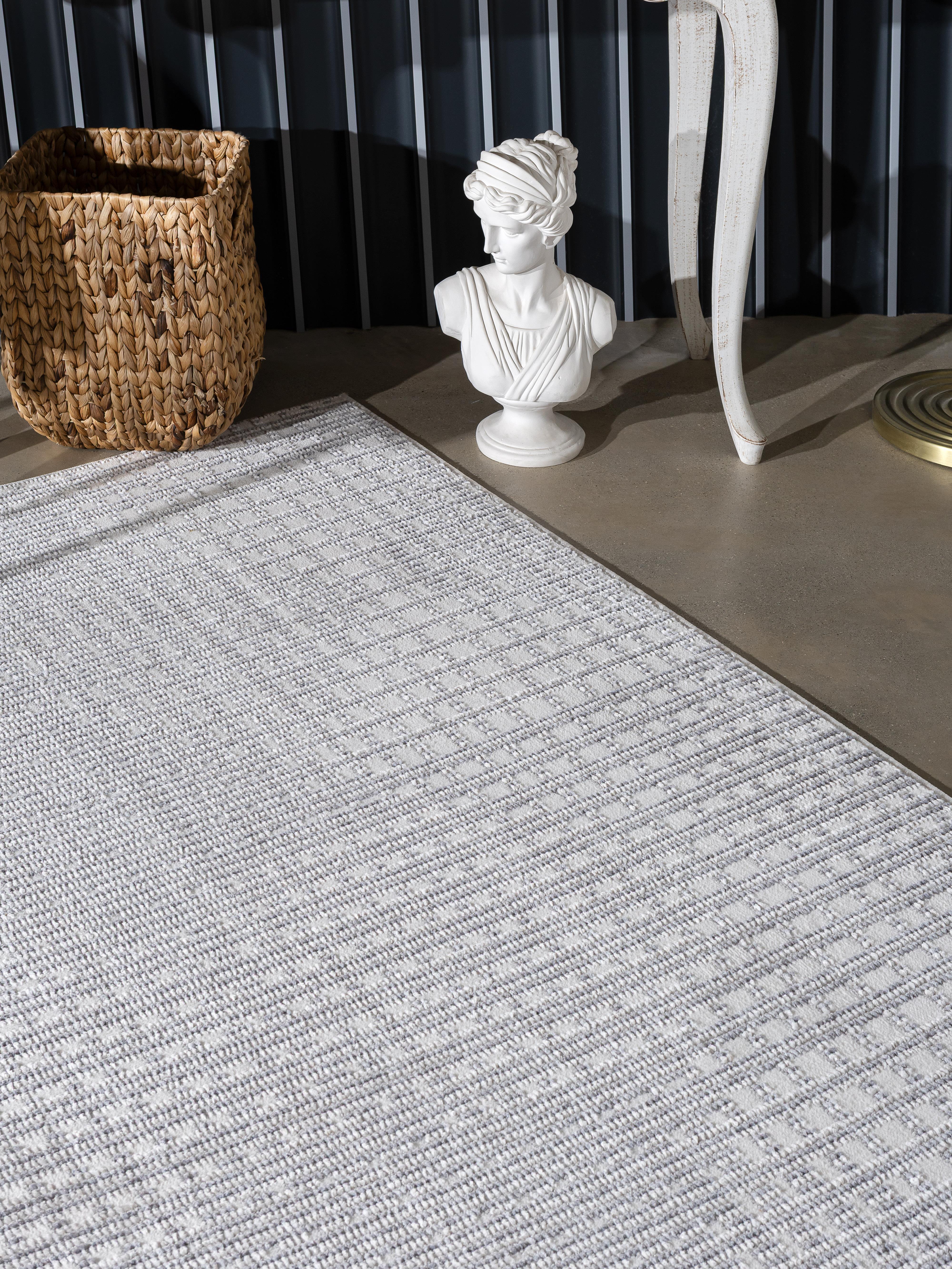 NOMADNomad Minimalist Geometrik Desenli Makine Halısı – Açık Gri | Salon, Mutfak, Yolluk, Yatak Odası, Oturma Odası – NMD-04
 NMD-04