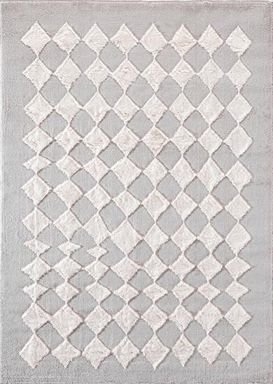 CozyCozy CZY-04 Modern Geometrik Desenli Toz Vermez Yumuşak Dokulu Açık Gri-Krem Makine Halısı – Salon, Yolluk, Yatak Odası, Mutfak, Çocuk Odası İçin Uygun
 CZY-04