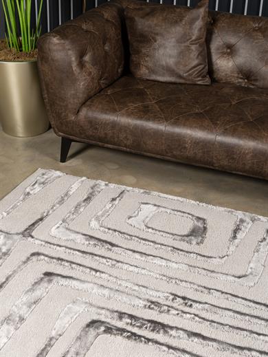 CozyCozy CZY-03 Modern Geometrik Desenli Toz Vermez Yumuşak Dokulu Gri Makine Halısı – Salon, Yolluk, Yatak Odası, Mutfak, Çocuk Odası İçin Uygun
 CZY-03