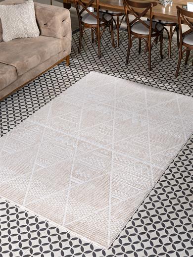NOMADGeometrik Etnik Desenli Makine Halısı – Bej | Salon, Mutfak, Yolluk, Yatak Odası, Oturma Odası – NMD-02
 NMD-02