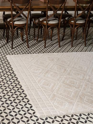 NOMADGeometrik  Desenli Makine Halısı – Bej | Salon, Mutfak, Yolluk, Yatak Odası, Oturma Odası – NMD-03
 NMD-03