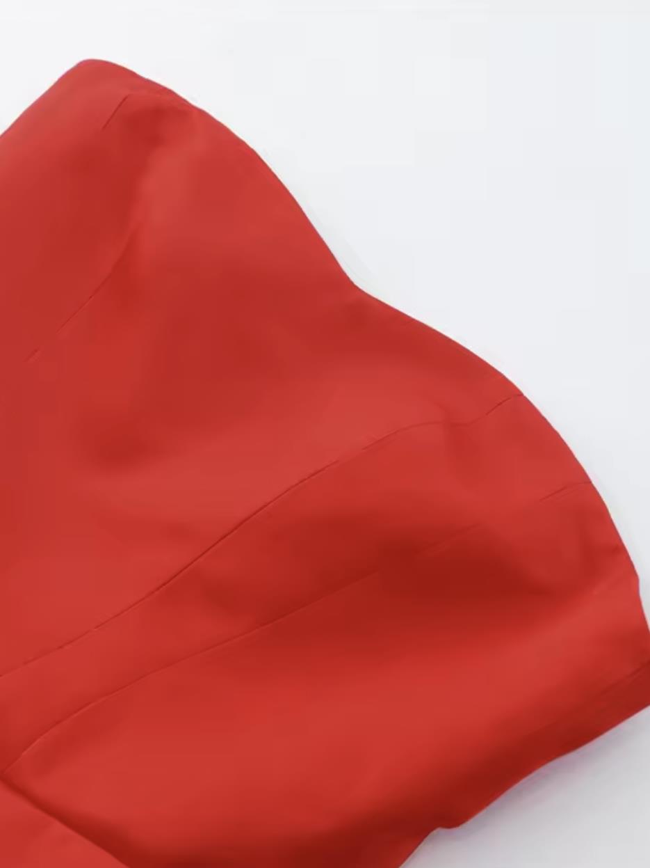 Balon Form Mini Kırmızı Elbise