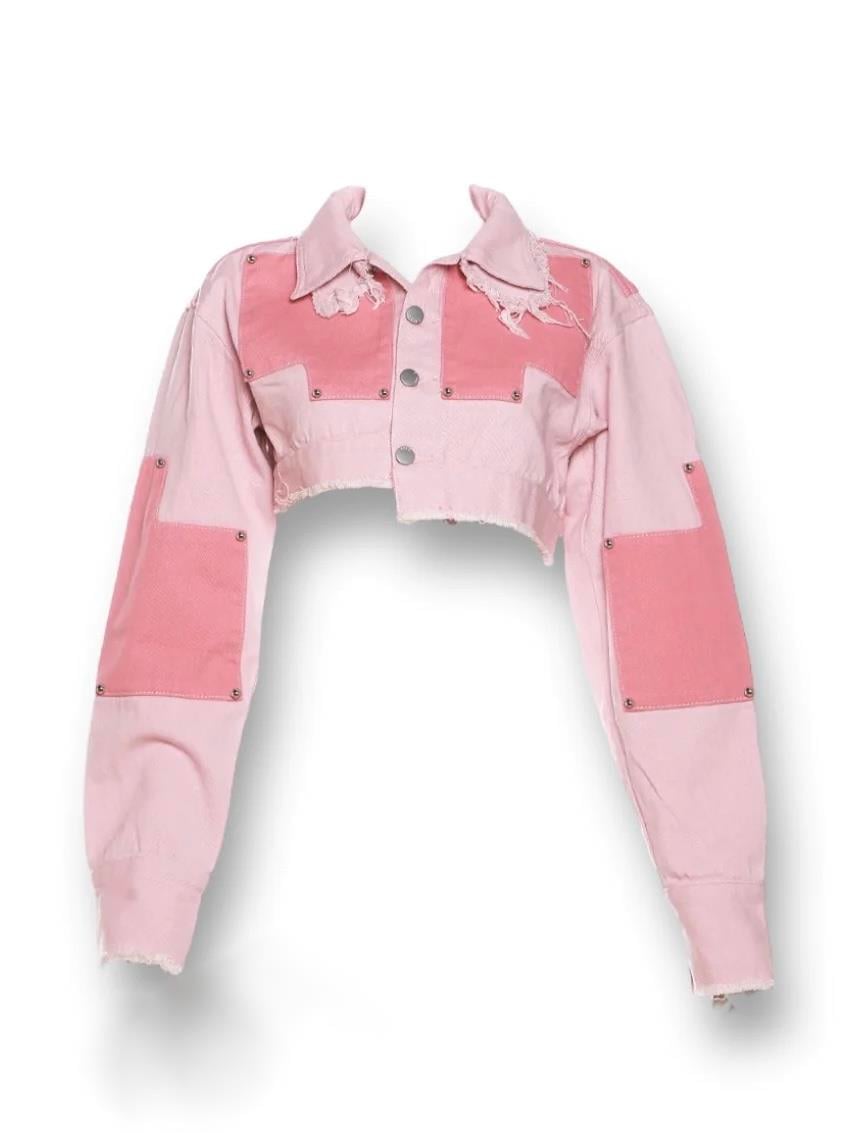 Denım Ceket Ve Mini Etek Takım